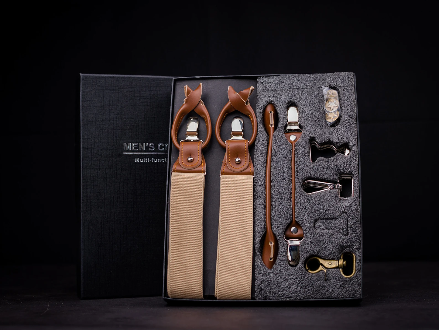 Personalized Leather Suspenders