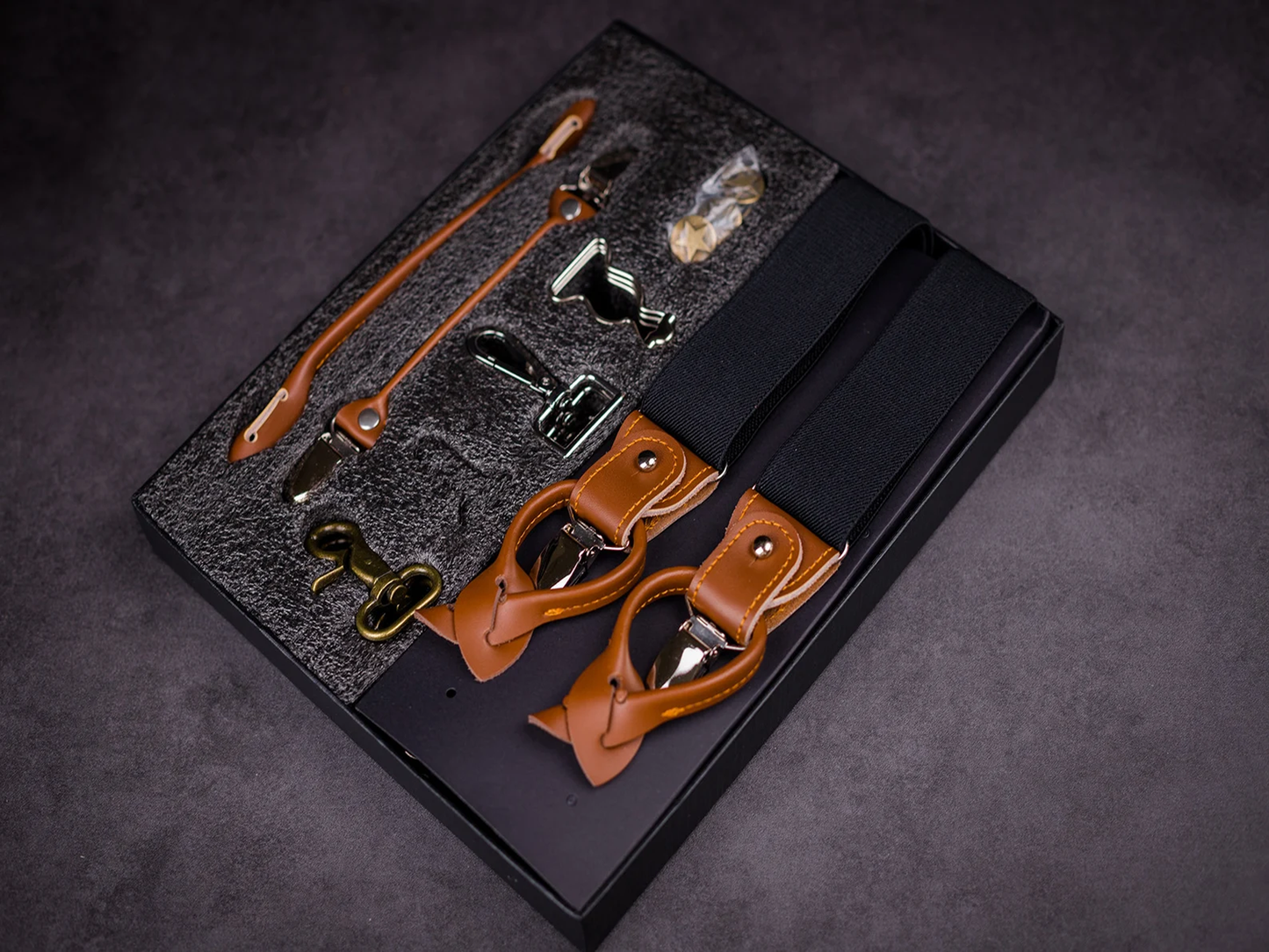 Personalized Leather Suspenders