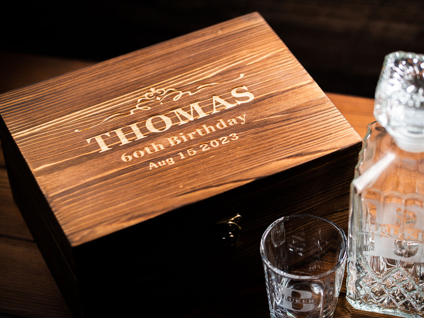 Personalized Whiskey Decanter Set - Bourbon Decanter