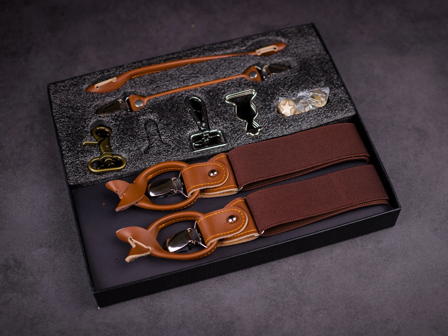 Personalized Leather Suspenders