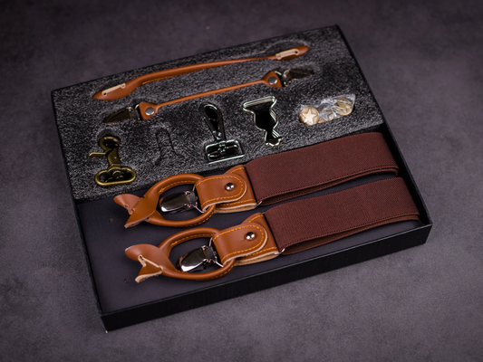 Personalized Leather Suspenders