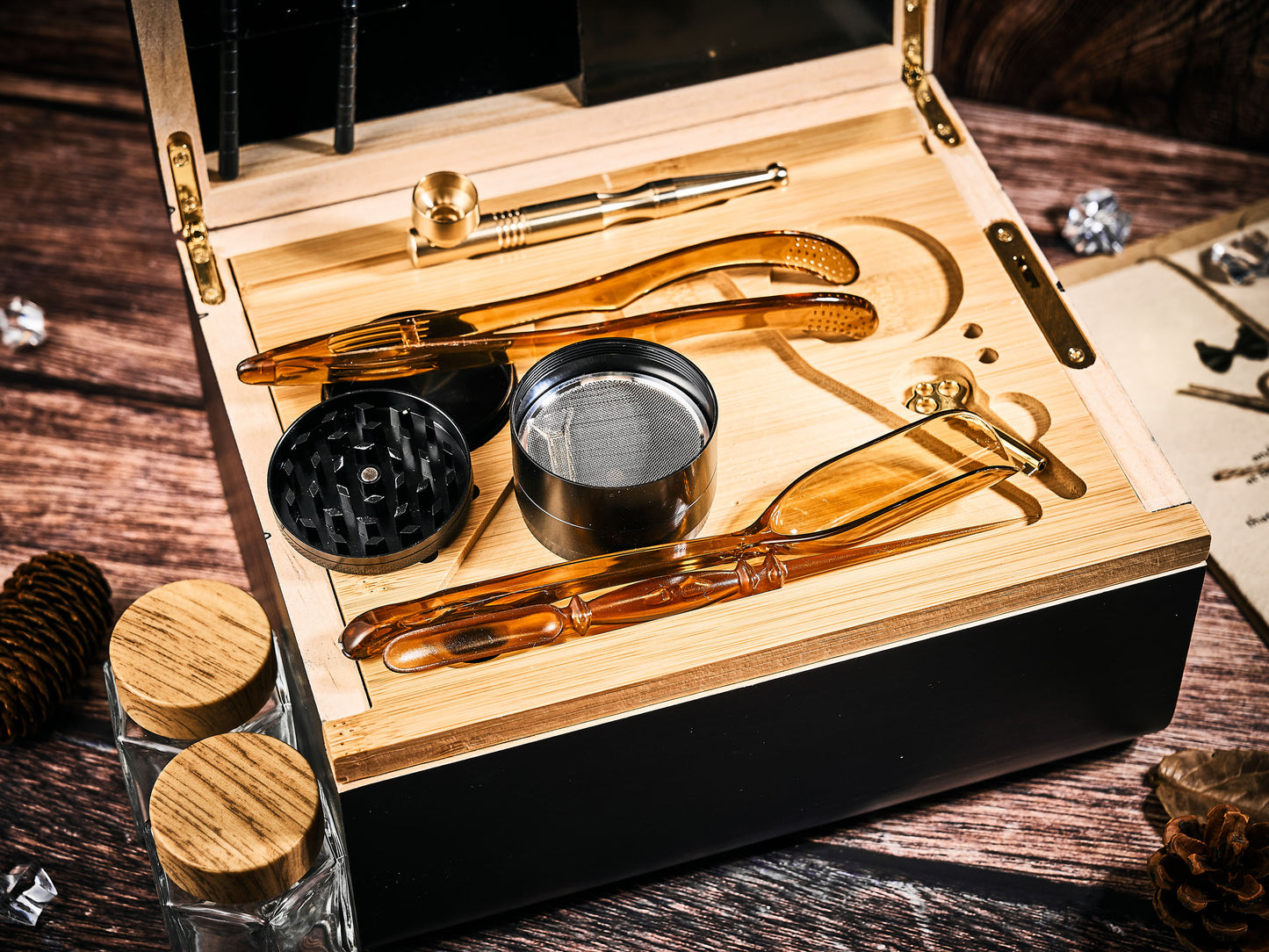 Personalized Premium Stash Box with Accessories