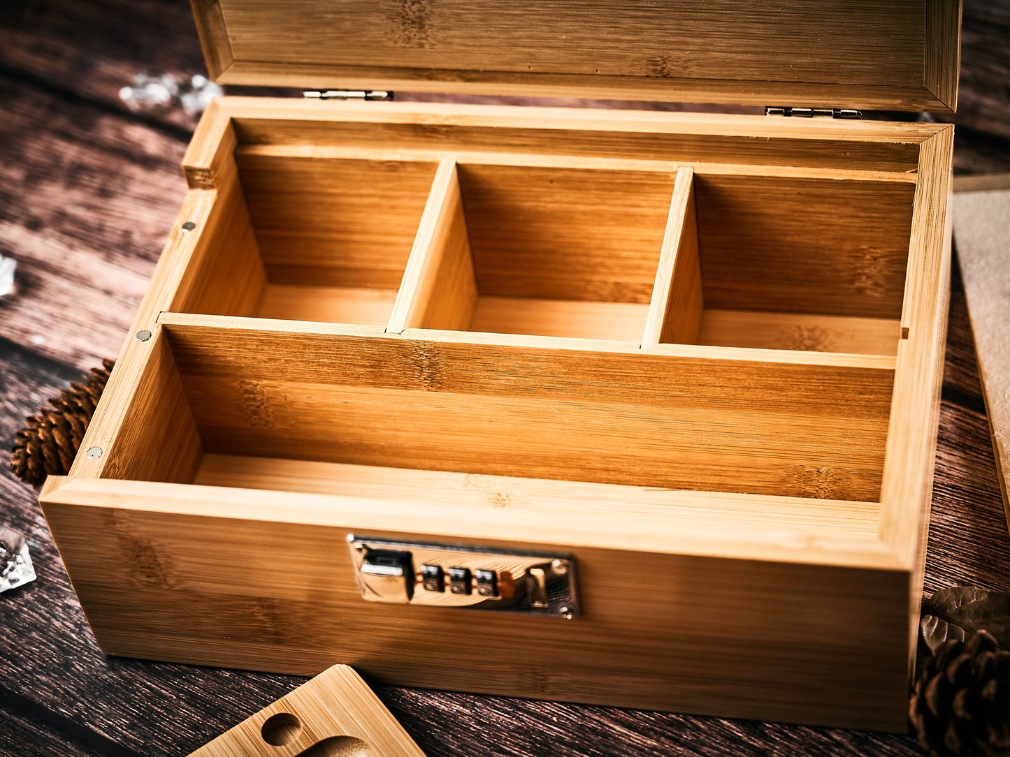 Personalized Wooden Stash Box with Accessories