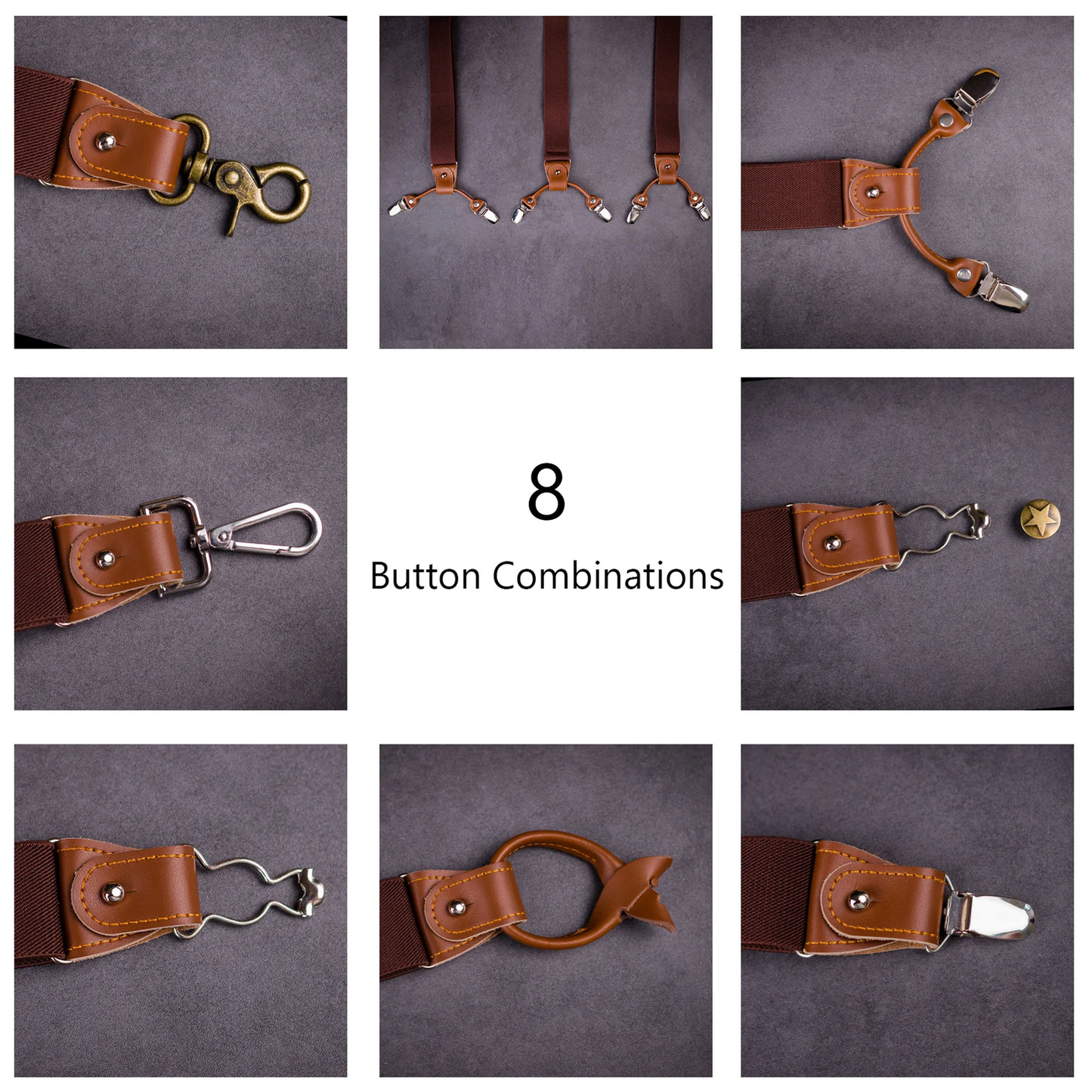 Personalized Leather Suspenders