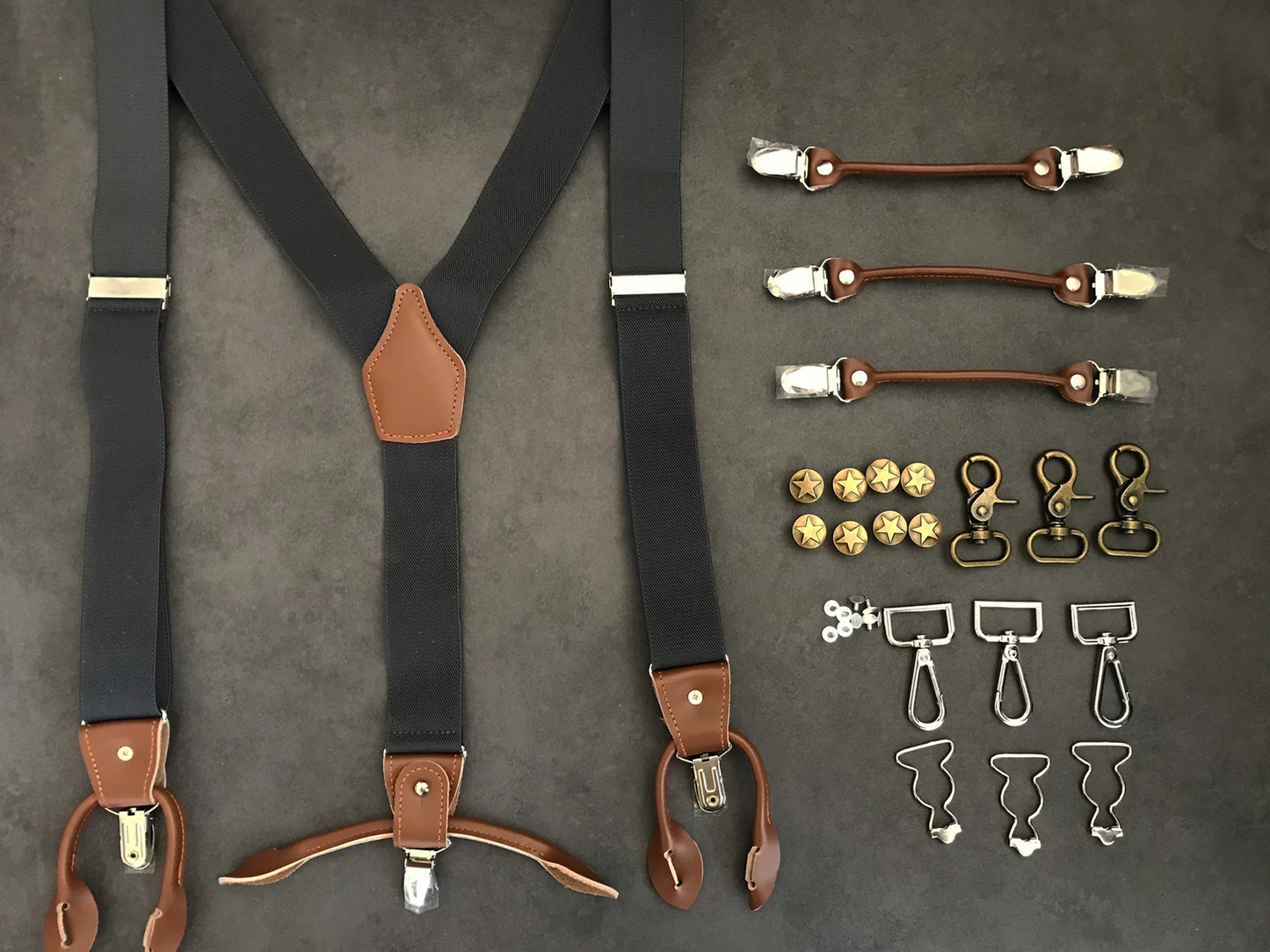 Personalized Leather Suspenders