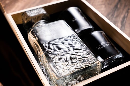 Personalized Whiskey Decanter Set - Modern