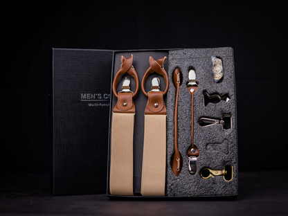 Personalized Leather Suspenders