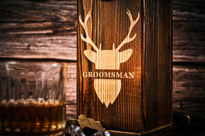 Premium Wooden Whiskey Dispenser – Customizable