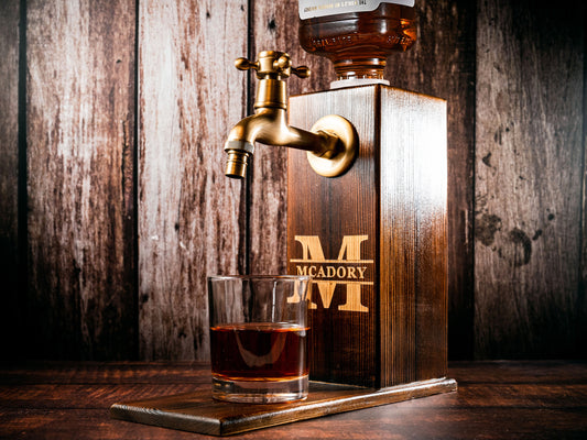 Premium Wooden Whiskey Dispenser – Customizable