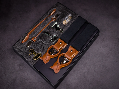 Personalized Leather Suspenders
