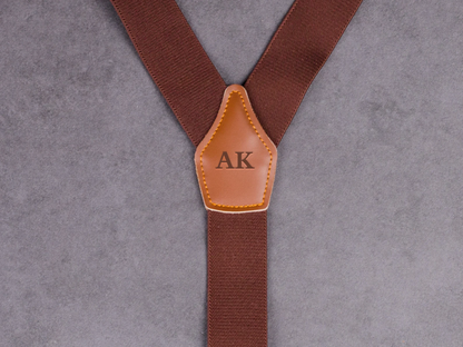 Personalized Leather Suspenders