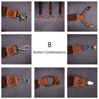 Personalized Leather Suspenders